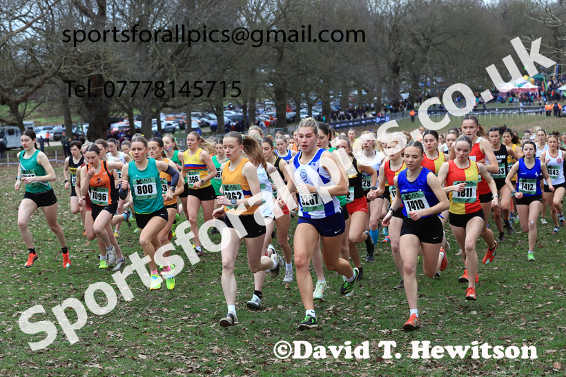 Womens Under-20s 2026 UK CAU Inter Counties Cross Country, Wollaton Park, Nottingham. Photo: David T. Hewitson/Sports for All Pics